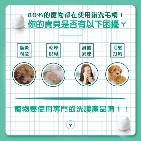 【犬用】寵物肌膚護理洗毛精-蟲蟲剋星洗毛精 (薄荷雪花薑餅人泡泡香氛) 500ML-003