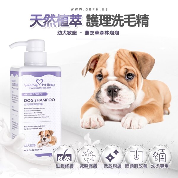 【犬用】寵物肌膚護理洗毛精-幼犬敏感洗毛精 (薰衣草森林泡泡香氛) 500ML-001